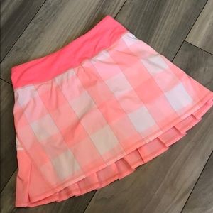 Lululemon Pace Setter Skort Skirt Sz 2T Coral Pink vintage y2k
